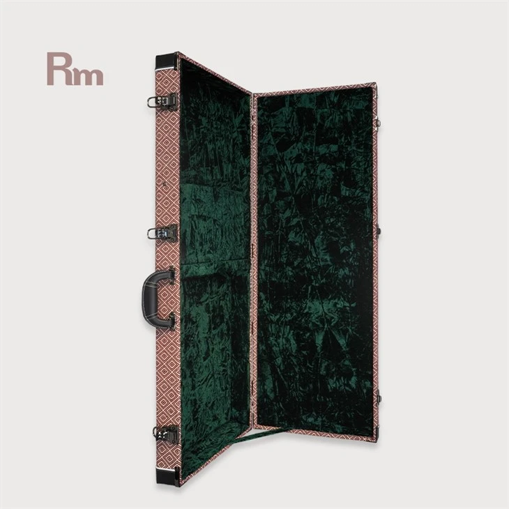 Exquisit Printed Cloth Square Wood Electric Guitar Case