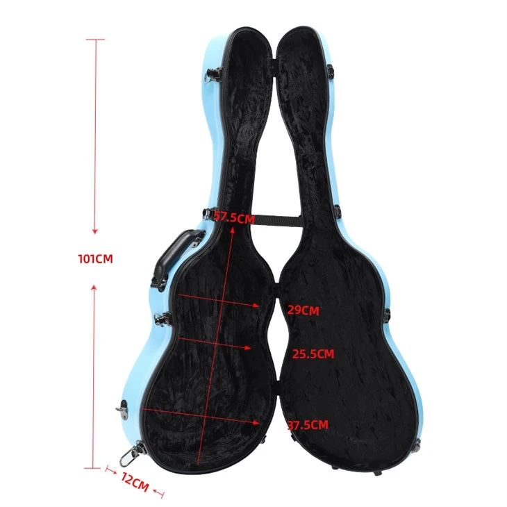 Best Blue Fiberglass Classic Guitar Case